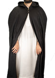 Black Hooded Wool Cloak