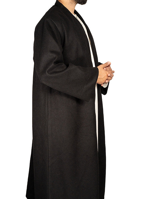 Black Wool Jubbah Coat
