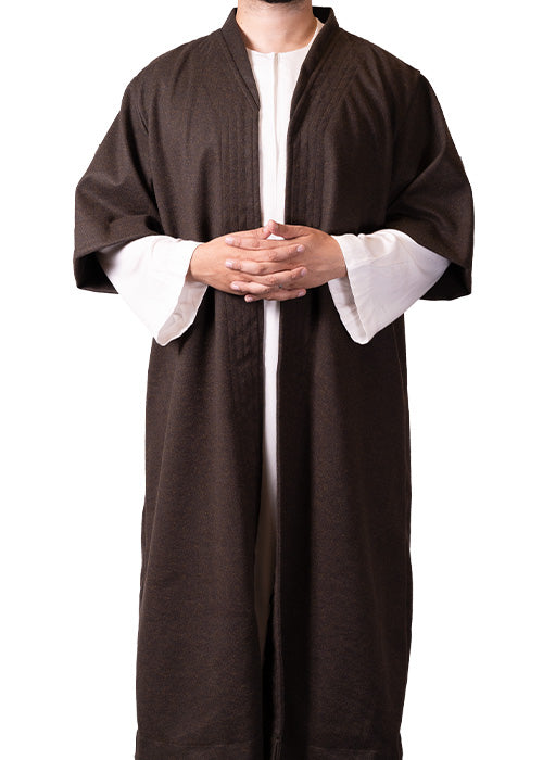 Brown Half Sleeve Wool Jubbah