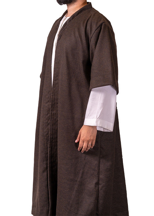 Brown Half Sleeve Wool Jubbah