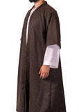 Brown Half Sleeve Wool Jubbah