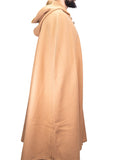 Camel Brown Hooded Wool Cloak