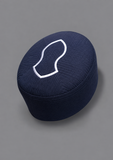 Navy Stitched Kufi Hat