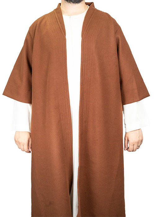 Chestnut Brown Half Sleeve Wool Jubbah