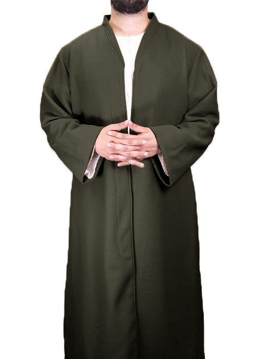 Dark Green Wool Jubbah Coat
