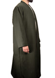 Dark Green Wool Jubbah Coat