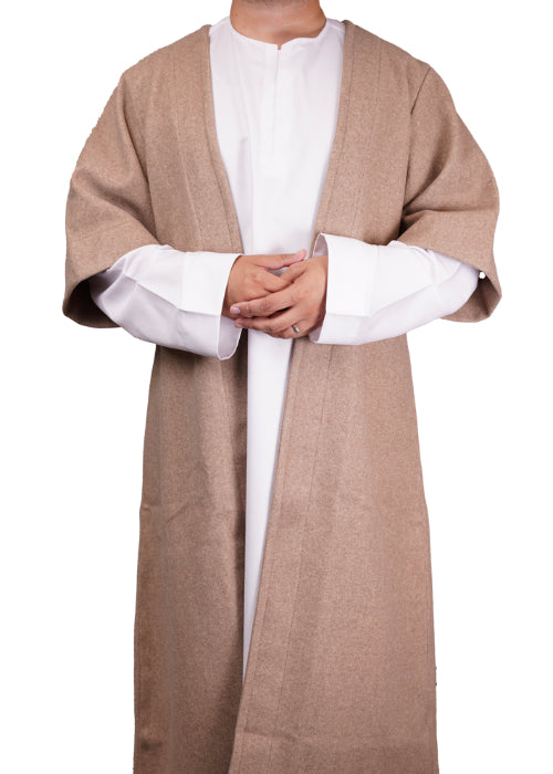 Beige Half Sleeve Wool Jubbah