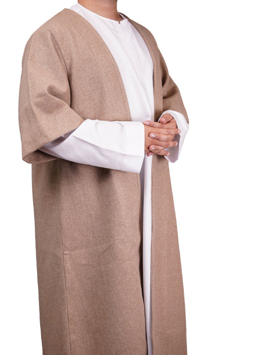 Beige Half Sleeve Wool Jubbah