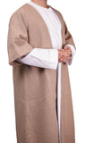 Beige Half Sleeve Wool Jubbah