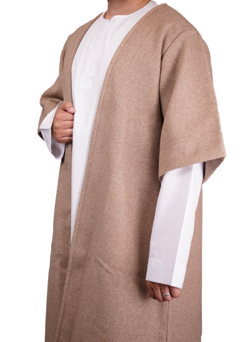 Beige Half Sleeve Wool Jubbah