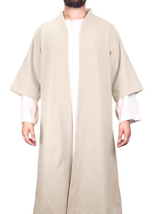 Light Beige Half Sleeve Wool Jubbah