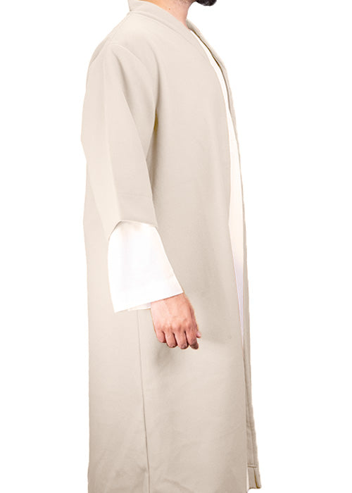 Light Beige Half Sleeve Wool Jubbah