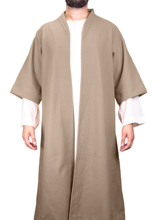 Light Brown Half Sleeve Wool Jubbah