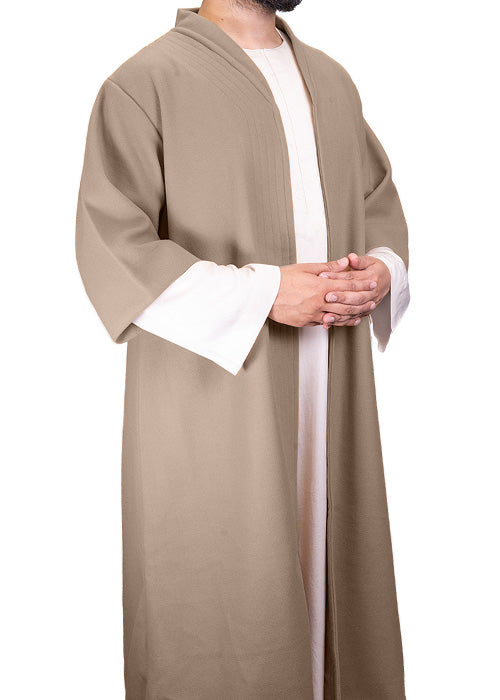 Light Brown Half Sleeve Wool Jubbah