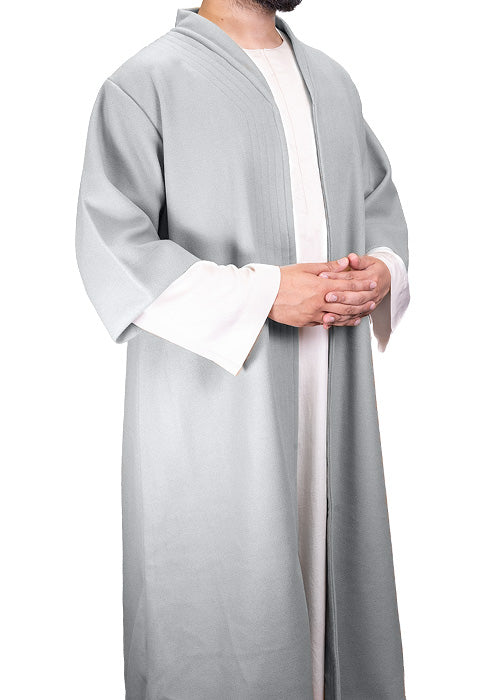 Light Grey Half Sleeve Wool Jubbah