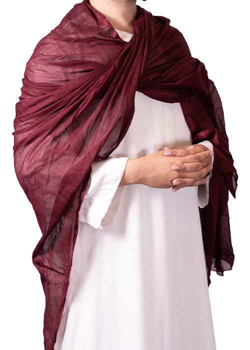 Maroon Cotton Shawl