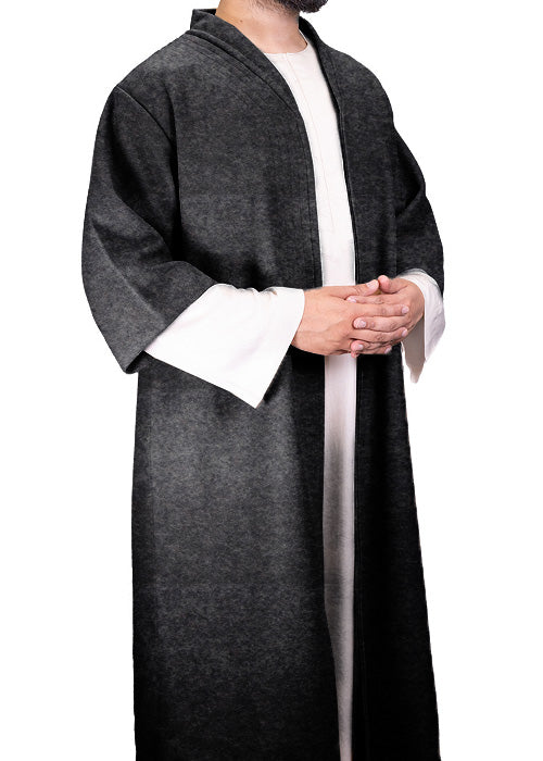 Dark Grey Half Sleeve Wool Jubbah