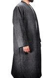 Dark Grey Wool Jubbah Coat (Oversized)