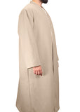 Beige Wool Jubbah Coat (Oversized)