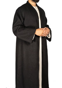 Black Wool Jubbah Coat