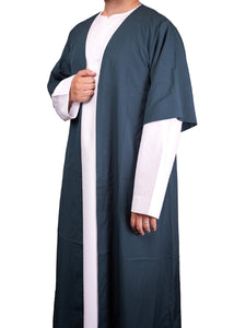 Blue-Teal Summer Half Sleeve Jubbah