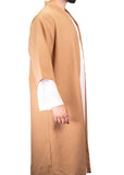 Camel Brown Half Sleeve Wool Jubbah