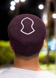 Burgandy Stitched Kufi Hat
