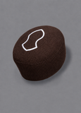 Brown Stitched Kufi Hat