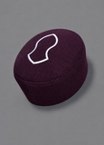 Burgandy Stitched Kufi Hat