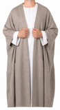 Grey Premium Merino Wool Bisht Cloak