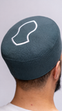 Dark Green Stitched Kufi Hat