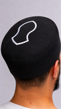 Black Stitched Kufi Hat