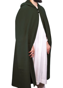 Khakhi Green Hooded Wool Cloak