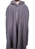 Grey Hooded Wool Cloak