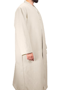 Light Beige Wool Jubbah Coat (Oversized)