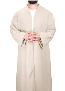 Light Beige Wool Jubbah Coat (Oversized)